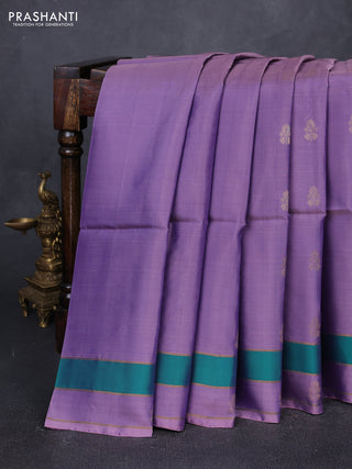 Lavender Shade &  Kanchipuram Soft Silk Sarees - Buttas