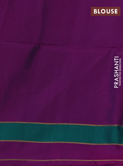 Purple &  Kanchipuram Soft Silk Sarees - Buttas