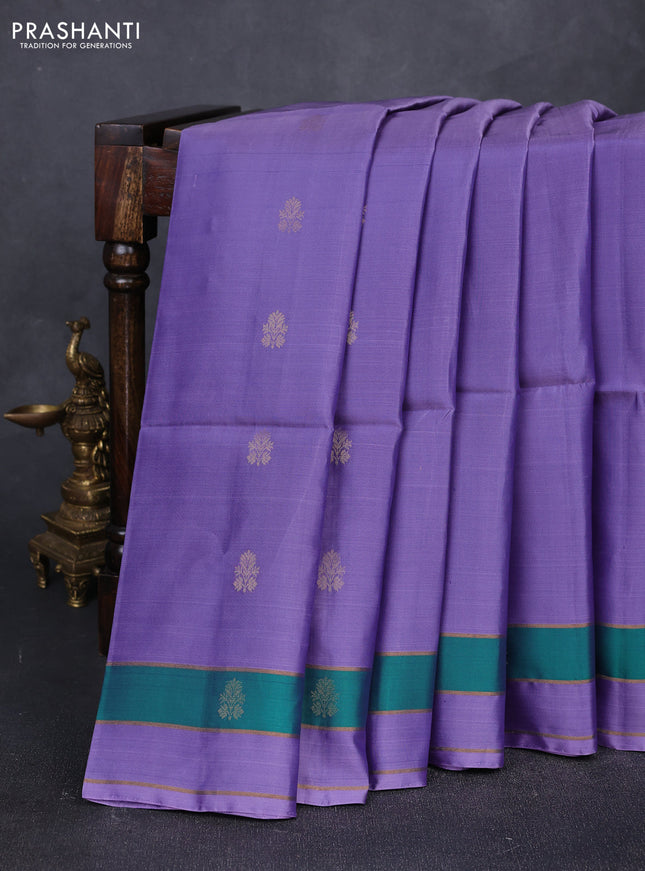 Lavender &  Kanchipuram Soft Silk Sarees - Buttas