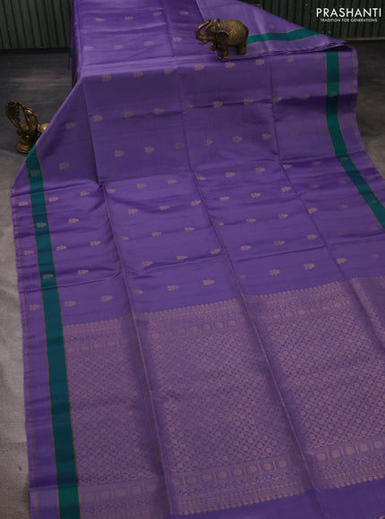 Lavender &  Kanchipuram Soft Silk Sarees - Buttas