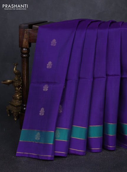 Violet &  Kanchipuram Soft Silk Sarees - Buttas
