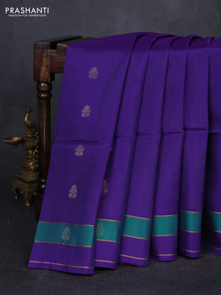 Violet &  Kanchipuram Soft Silk Sarees - Buttas