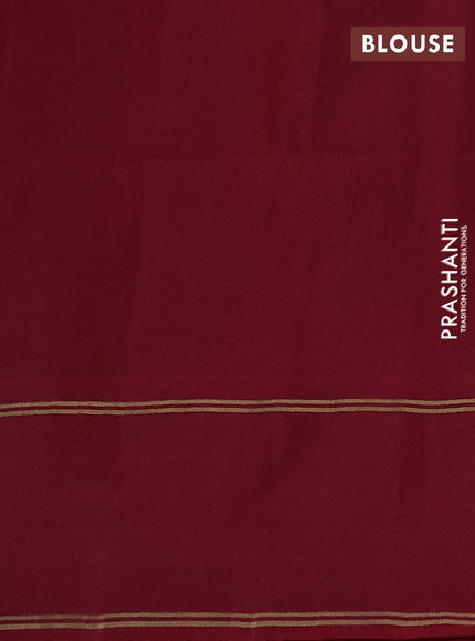 Dark Mustard & Wine Shade Kanchipuram Soft Silk Sarees - Zari Weaves