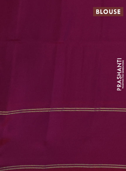 Dual Shade Of Blue & Dual Shade Of Wine Kanchipuram Soft Silk Sarees - Zari Weaves