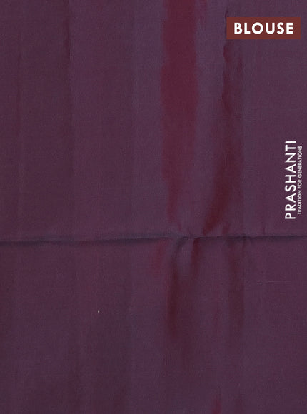 Dual Shade Of Maroonish Blue &  Kanchipuram Soft Silk Sarees - Buttas