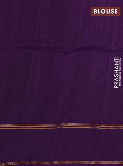 Lavender & Purple Kanchipuram Soft Silk Sarees - Zari Weaves