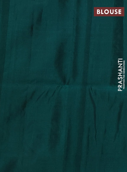 Violet & Teal Green Kanchipuram Soft Silk Sarees - Buttas