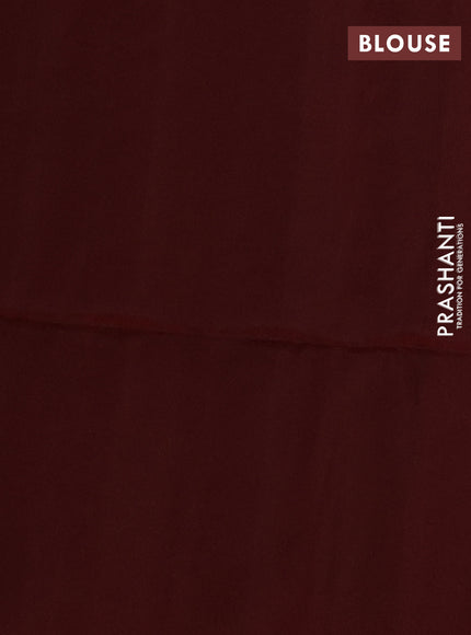 Greyish Green & Maroon Kanchipuram Soft Silk Sarees - Zari Weaves