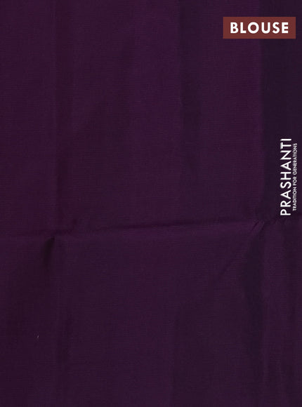 Cs Blue Light Green & Purple Kanchipuram Soft Silk Sarees - Allover Stripes