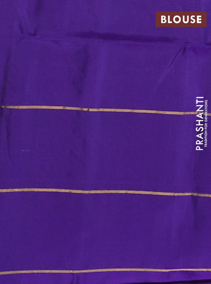 Lavender Shade & Violet Kanchipuram Soft Silk Sarees - Buttas