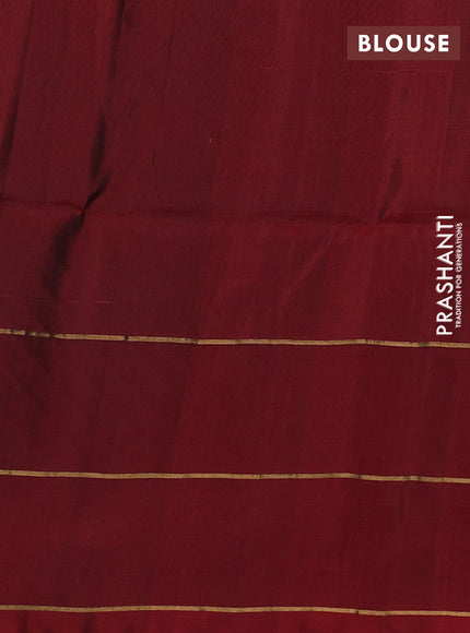 Bottle Green & Maroon Kanchipuram Soft Silk Sarees - Buttas