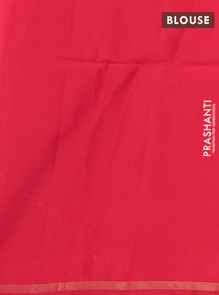 Dual Shade Of Pale Orange & Pink Kanchipuram Soft Silk Sarees - Buttas