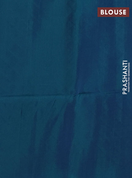 Lavender & Teal Green Kanchipuram Soft Silk Sarees - Buttas