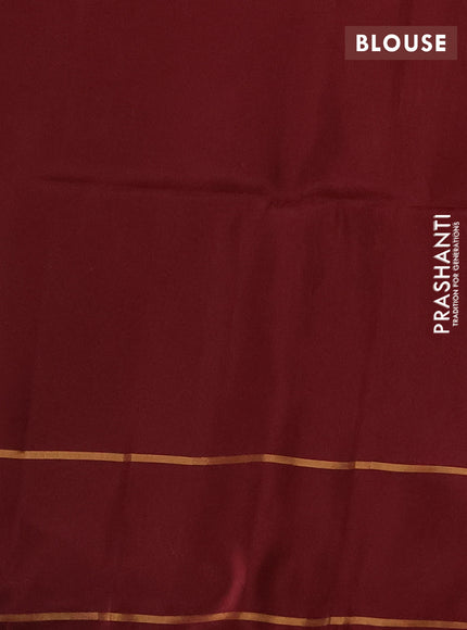 Dark Peach & Maroon Kanchipuram Soft Silk Sarees - Zari Weaves