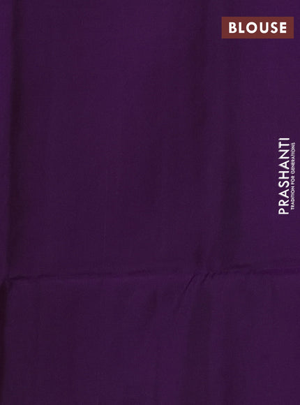 Elaichi Green & Purple Kanchipuram Soft Silk Sarees - Zari Weaves