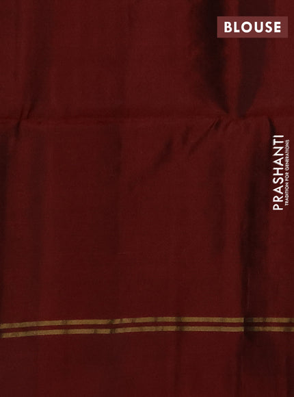 Blue & Maroon Kanchipuram Soft Silk Sarees - Zari Weaves