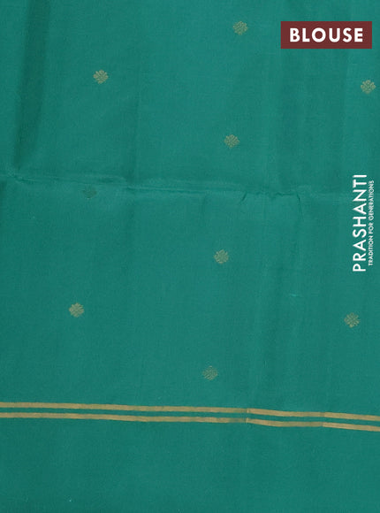 Green  & Teal Green Kanchipuram Soft Silk Sarees - Zari Weaves