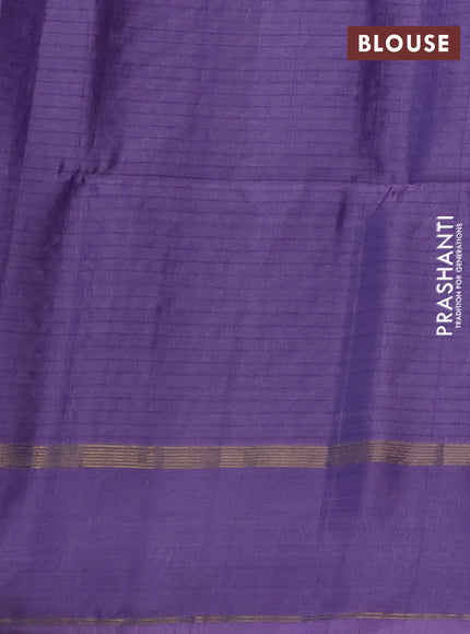 Blue & Lavender Kanchipuram Soft Silk Sarees - Zari Weaves