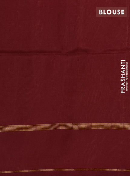 Dark Mustard & Deep Maroon Kanchipuram Soft Silk Sarees - Zari Weaves