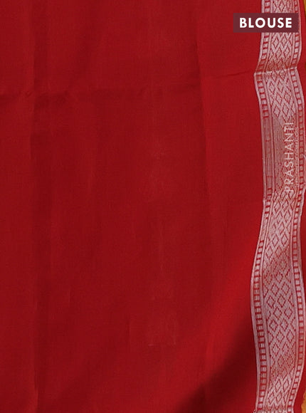 Pale Oarnge & Pink Kora Jamdhani Silk Saree