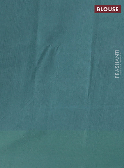 Lavender & Teal Green Kora Jamdhani Silk Saree