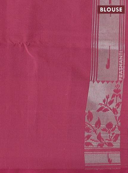 Mild Lavender & Pink Kora Jamdhani Silk Saree