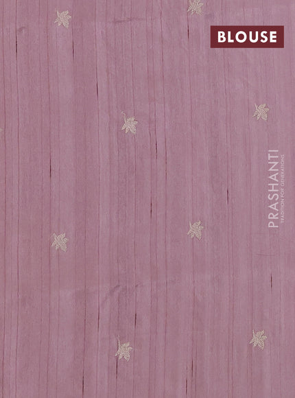 Pastel Pink Semi Raw Silk Saree - Embroidery Work