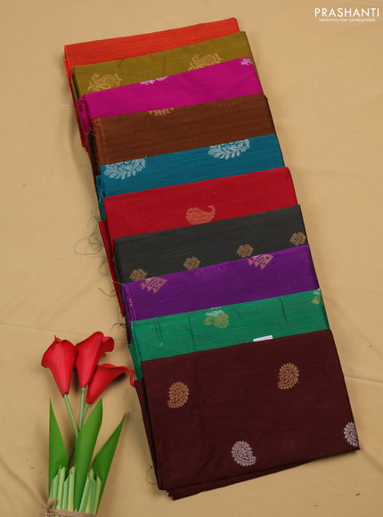 Raw silk blouse bit assorted colours & design and pack of 10