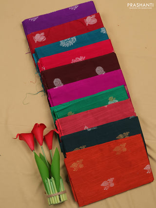 Raw silk blouse bit assorted colours & design and pack of 10