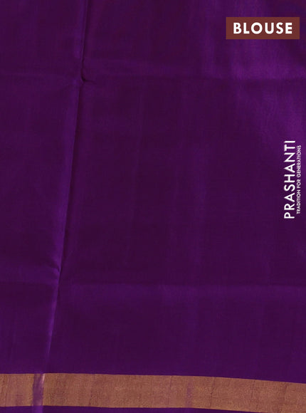 Purple Pure Uppada Silk - Jamdani Design