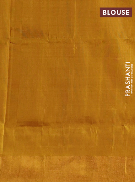 Purple & Mustard Yellow Pure Uppada Silk - Zari Buttas