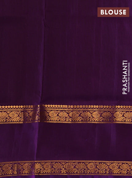Blue & Purple Pure Uppada Silk - Zari Buttas