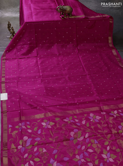 Pink Pure Uppada Silk - Jamdani Design