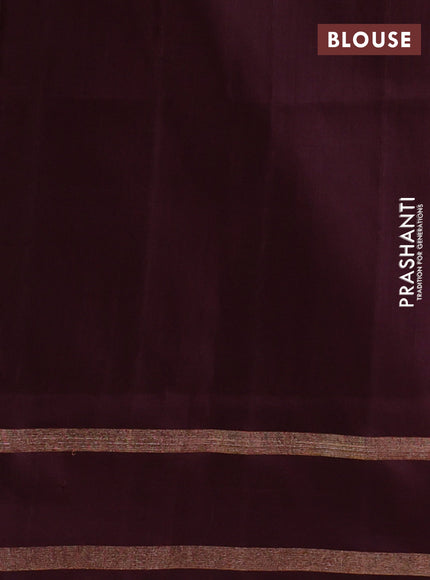 Coffee Brown &  Pure Uppada Silk - Zari Butta