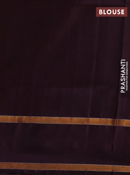 Brown & Coffee Brown Pure Uppada Silk - Zari Butta