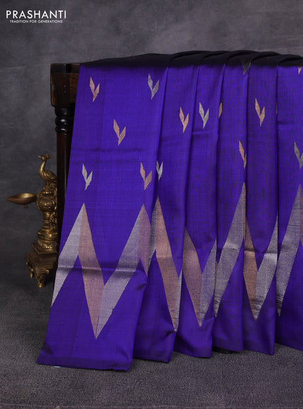 Blue &  Pure Uppada Silk - Zari Butta