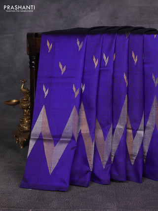 Blue &  Pure Uppada Silk - Zari Butta