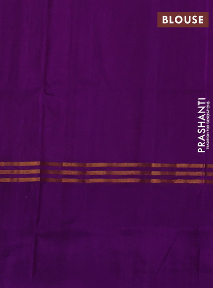 Purple & Violet Pure Uppada Silk - Zari Butta