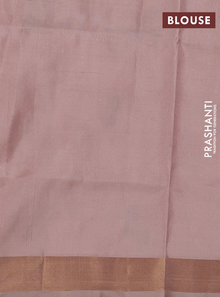 Beige Pure Uppada Silk - Jamdani Design