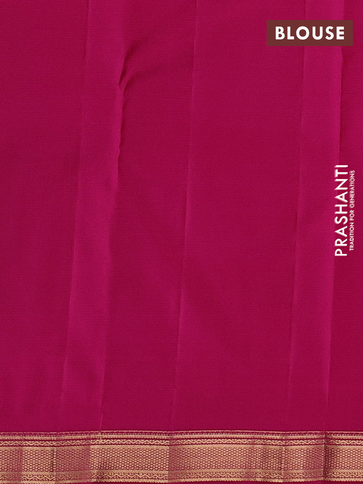 Pure kanchipuram silk saree dual shade of pink and magenta pink with allover zari woven buttas and zari woven border