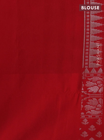 Peach Shade & Red Kora Jamdhani Saree