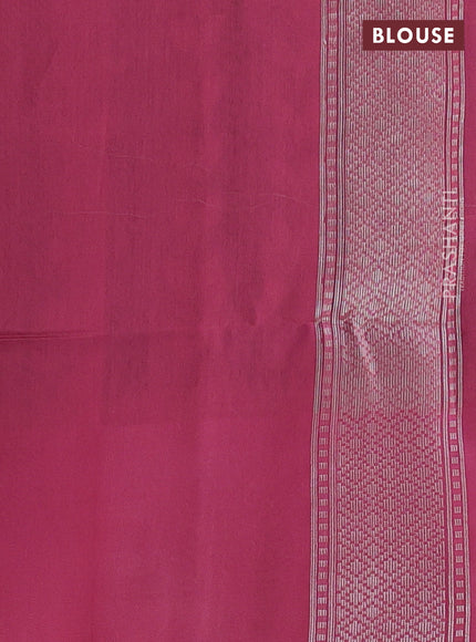 Teal Green & Pink Kora Jamdhani Saree