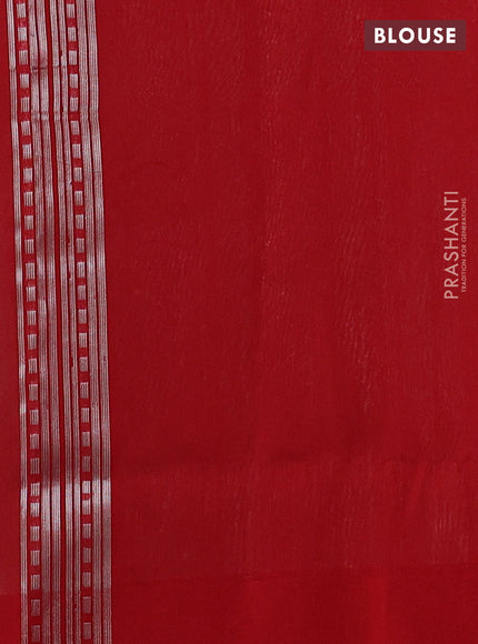 Beige & Red Kora Jamdhani Saree