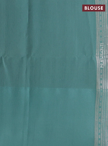 Mauve Pink & Teal Green Kora Jamdhani Saree