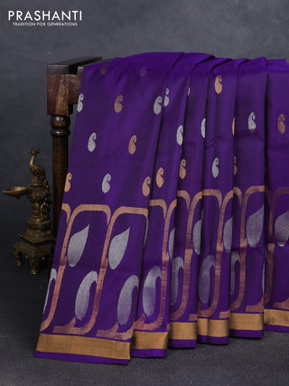 CS Blue Uppada Silk Saree - Buttas