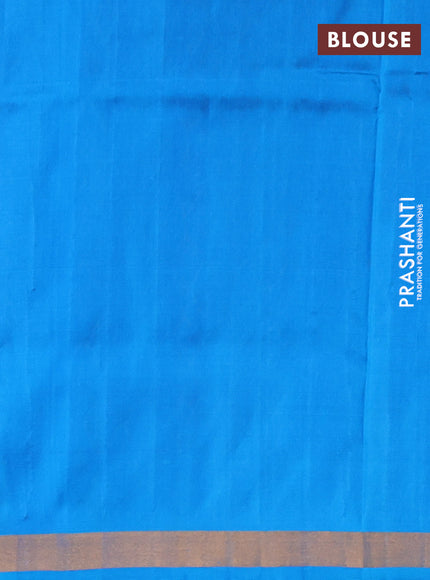Purple & CS Blue Uppada Silk Saree - Buttas