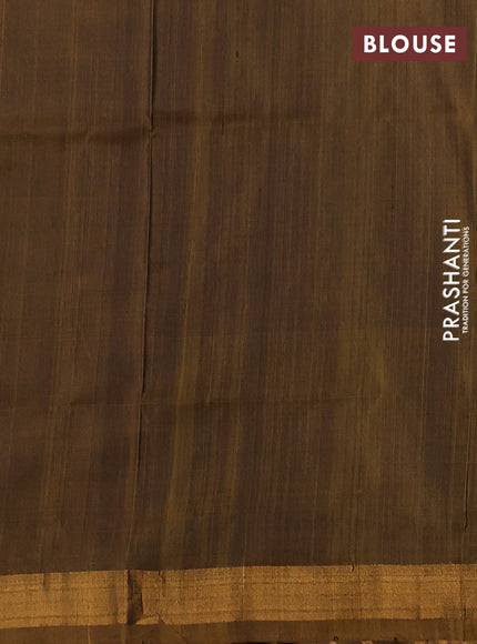 Mustard Green Uppada Silk Saree - Buttas