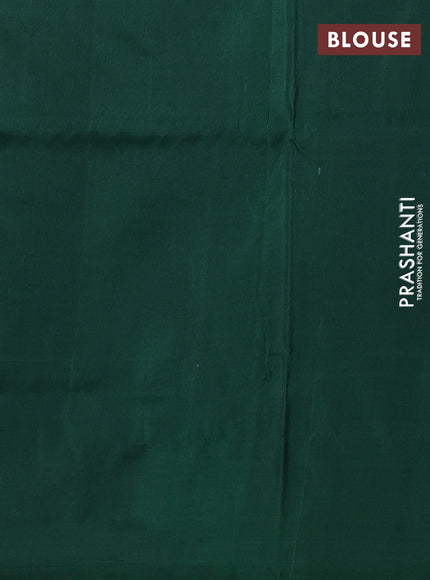 Bottle Green Uppada Silk Saree - Buttas