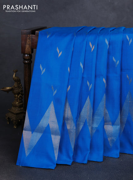 CS Blue Uppada Silk Saree - Buttas