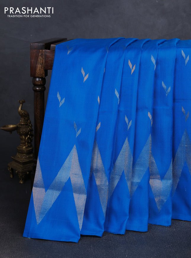 CS Blue Uppada Silk Saree - Buttas